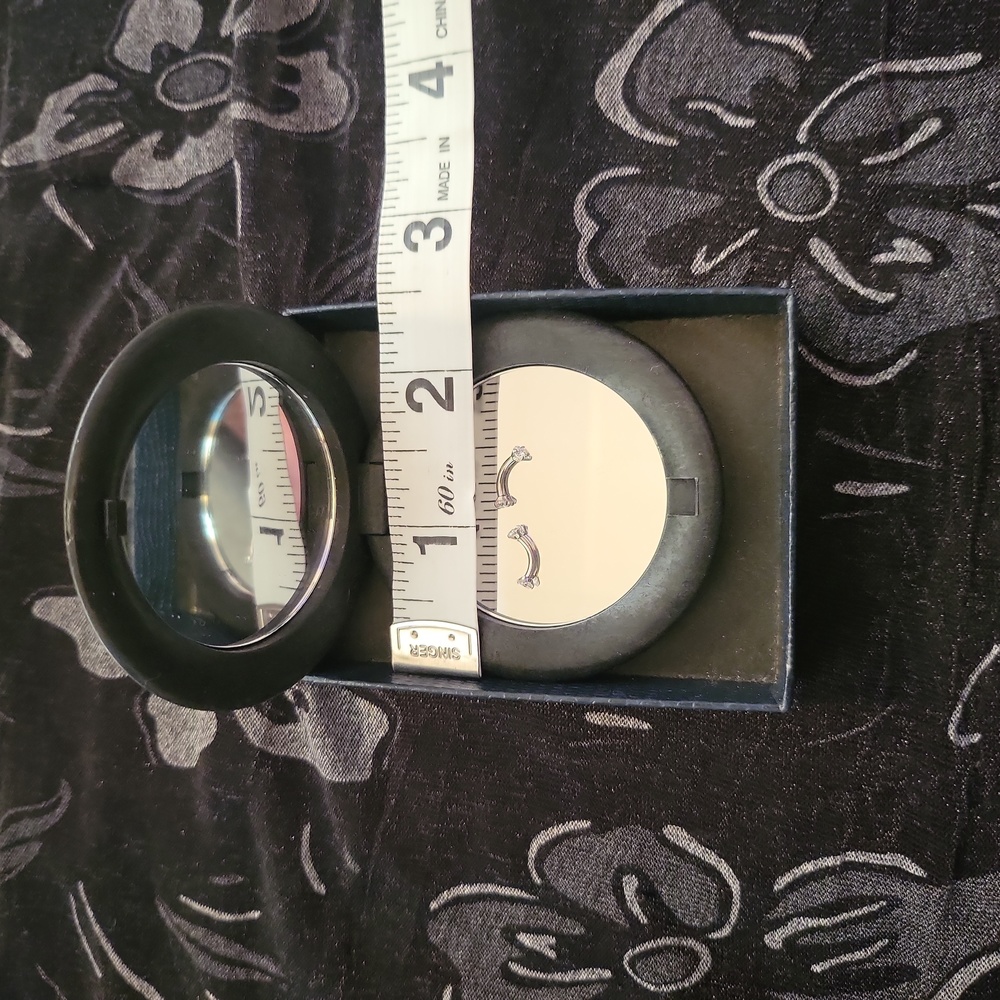 Two silver cz curved screw back body piercing #0104